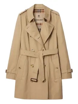 Burberry: Двубортный плащ 