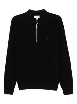 Lacoste: Чёрное поло 