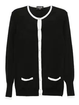 CHANEL Pre-Owned: Чёрный кардиган 