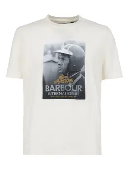 Barbour: Белая футболка 