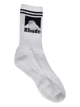 RHUDE: Белые носки 