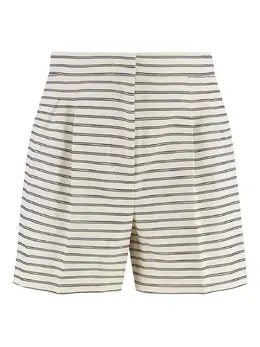 Max Mara: Бежевые шорты 