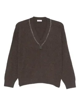 Brunello Cucinelli: Свитер с v-образным вырезом 