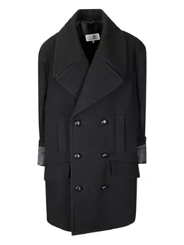 MM6 Maison Margiela: Двубортное пальто 