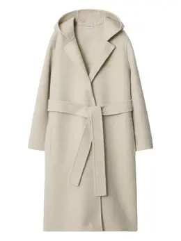Burberry: Пальто с капюшоном 