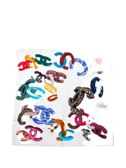 CHANEL Pre-Owned: Белый шарф 