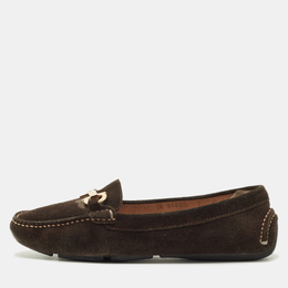 Salvatore Ferragamo: Коричневые лоферы  Gancini
