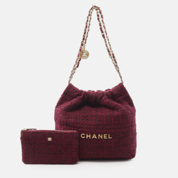 Chanel: Бордовая сумка 