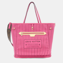 Louis Vuitton: Розовая сумка  Neverfull