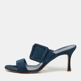Manolo Blahnik: Голубые сандалии  Gable