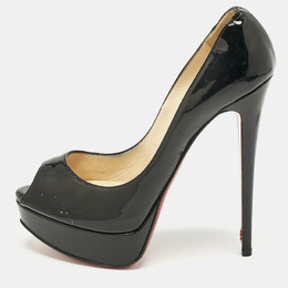 Christian Louboutin: Чёрные босоножки 