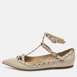 Valentino: Бежеві балетки  Rockstud