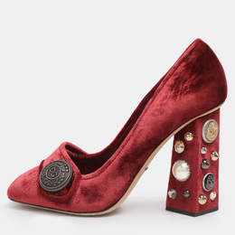 Dolce & Gabbana: Красные туфли  Velvet