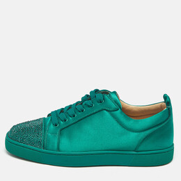 Christian Louboutin: Зелёные кроссовки  Louis Orlato