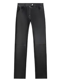 Courrèges: Кожаные брюки 