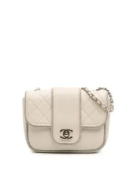 CHANEL Pre-Owned: Белая сумка через плечо 