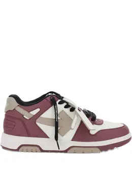 Off-White: Бордовые кроссовки  Out of Office