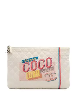 CHANEL Pre-Owned: Белый клатч 