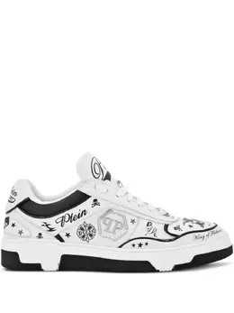 Philipp Plein: Белые кроссовки  Tattoo