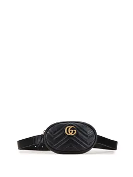 Gucci Pre-Owned: Чёрная поясная сумка 