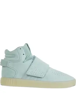adidas: Зелёные кроссовки  Tubular
