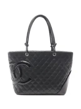 CHANEL Pre-Owned: Чёрная сумка-шоппер 