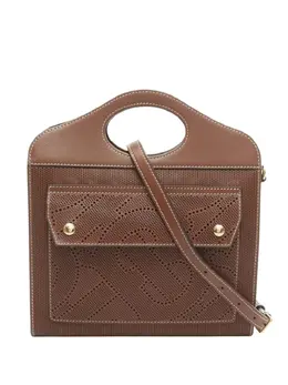Burberry Pre-Owned: Коричневая сумка-шоппер 