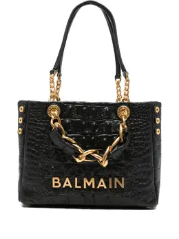 Balmain: Чёрная сумка-шоппер 