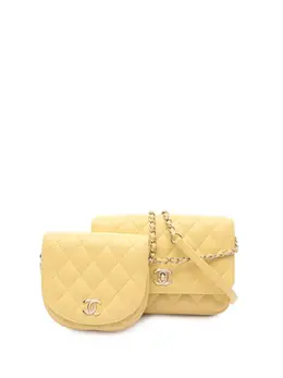 CHANEL Pre-Owned: Жёлтая сумка через плечо 