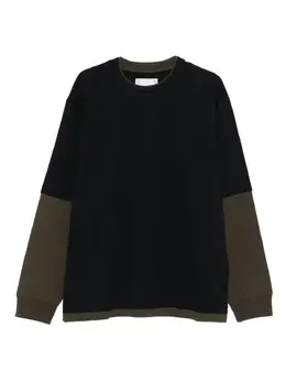 sacai: Двухцветная футболка 