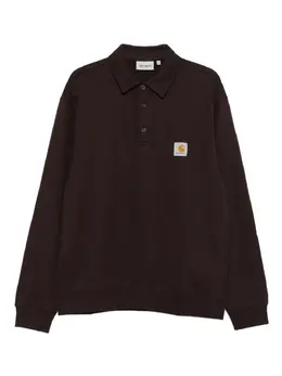 Carhartt WIP: Коричневое поло 