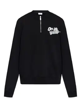 Off-White: Чёрный свитер 