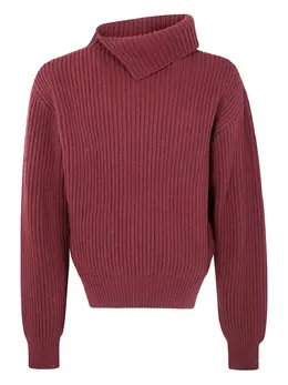 Jil Sander: Красный свитер 