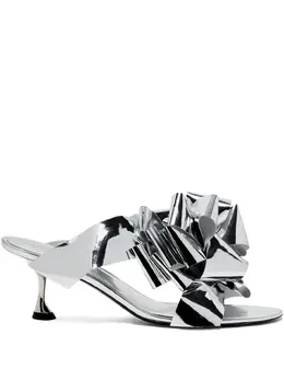 Proenza Schouler: Серебристые босоножки 