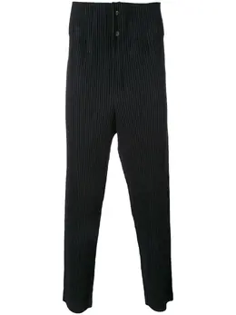 Homme Plissé Issey Miyake: Чёрные брюки 