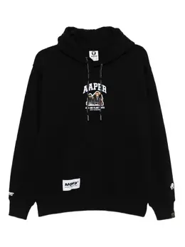 AAPE BY *A BATHING APE®: Чёрная толстовка 