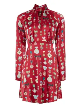 Temperley London: Платье с принтом 