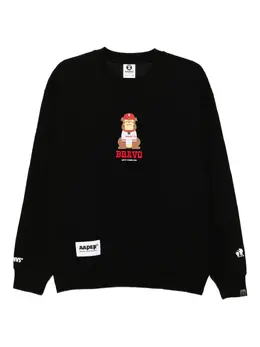 AAPE BY *A BATHING APE®: Чёрный свитшот 