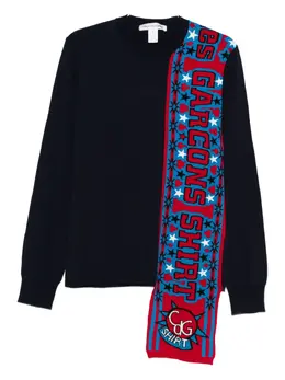 Comme Des Garçons Shirt: Синий свитер 