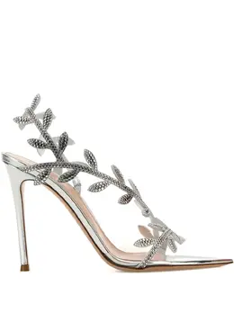 Gianvito Rossi: Серебристые сандалии 