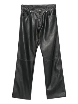 MM6 Maison Margiela: Кожаные брюки 
