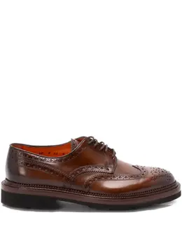 Santoni: Коричневые туфли  Derby