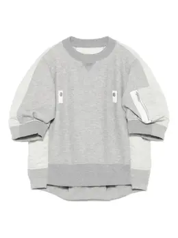 sacai: Свитшот с коротким рукавом 