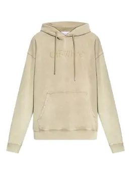 Off-White: Бежевая толстовка 