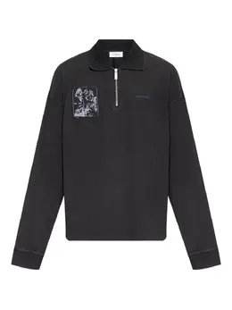 Off-White: Поло с длинным рукавом 