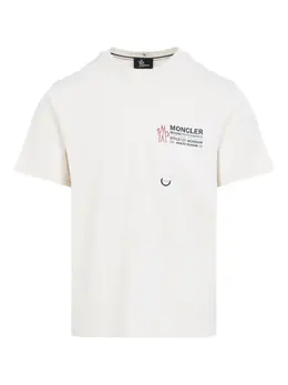 Moncler Grenoble: Белая футболка 