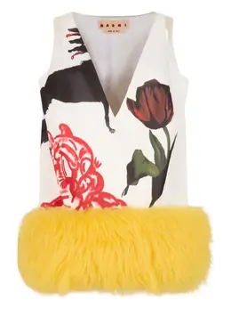 Marni: Платье на меху 