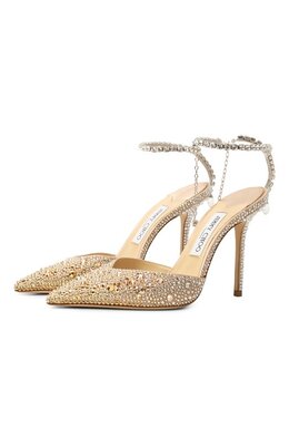 Jimmy Choo: Золотые туфли  Saeda 100
