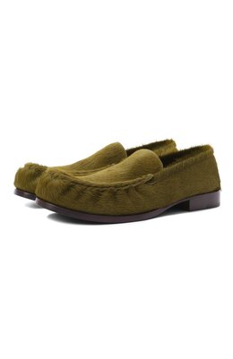 Dries Van Noten: Лоферы цвета хаки 