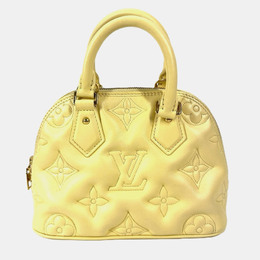 Louis Vuitton: Жёлтая сумка  Alma BB